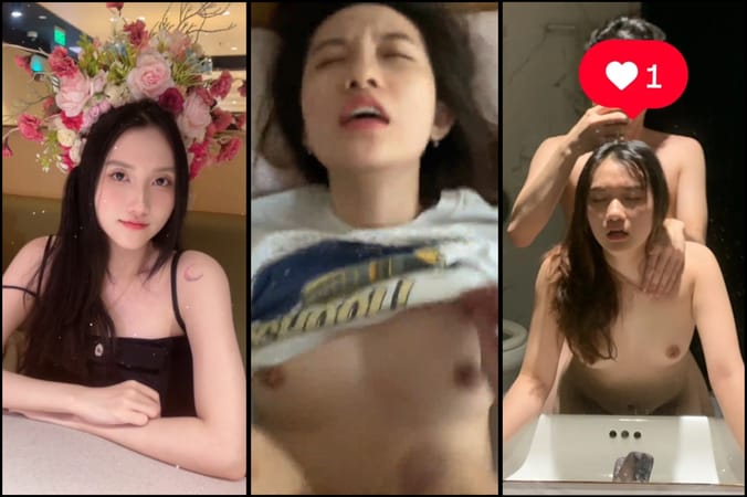 Lê Hoàng Ánh 2k6 sinh viên UEH cực xinh cắm sừng bú cu nuốt tinh doggy trước gương